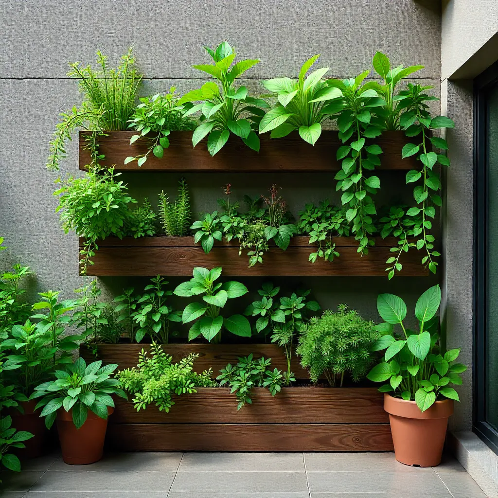 Grote planten met ondersteuning